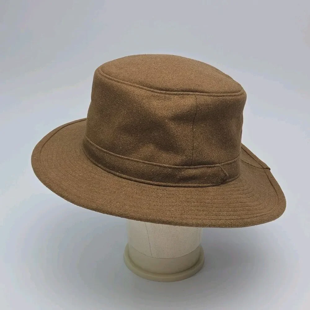 Duluth Trading Hat Crusher Wool Blend Brown Sz XXL 2XL Winter Flannel Lined